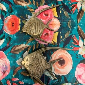 Brass/ metal/ Gold Fish Wall Decor